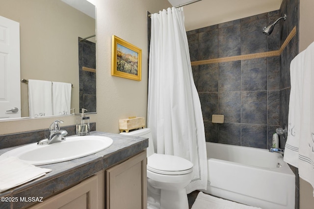 6655 N Canyon Crest Dr Unit 23102, Tucson, AZ 85750 - full bathroom with shower / bath combo, vanity, and toilet