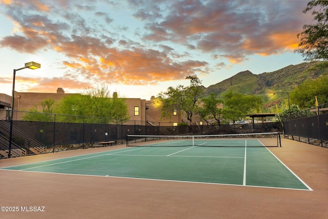 6655 N Canyon Crest Dr Unit 23102, Tucson, AZ 85750 - view of tennis court featuring community basketball court and a mountain view