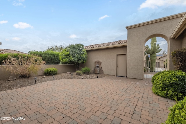 view of patio / terrace with fence