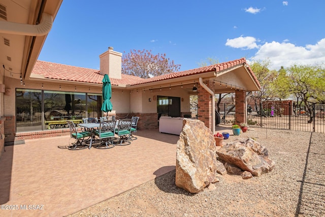 4720 E Wagon Train Rd, Tucson, AZ 85739 - view of patio / terrace featuring fence and outdoor dining space