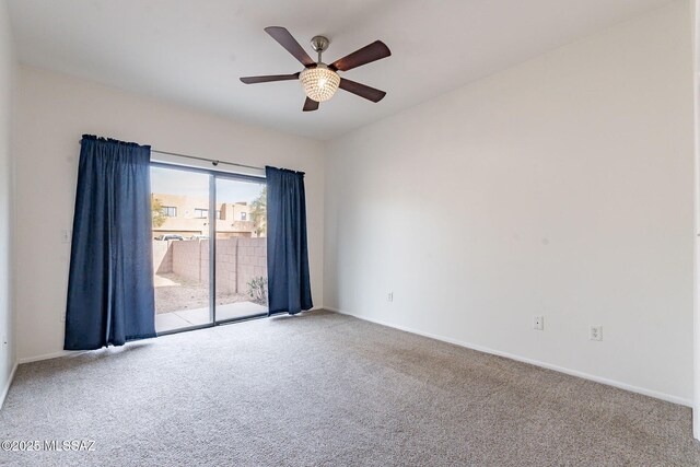 4173 N Fortune Loop, Tucson, AZ 85719 - carpeted empty room with ceiling fan and baseboards