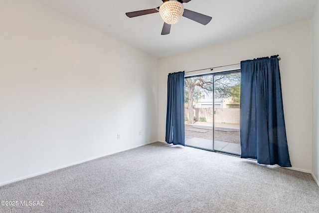4173 N Fortune Loop, Tucson, AZ 85719 - carpeted empty room with baseboards and ceiling fan
