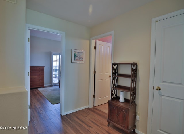 5200 E Calle Vista De Colores, Tucson, AZ 85711 - hall with dark wood-type flooring and baseboards