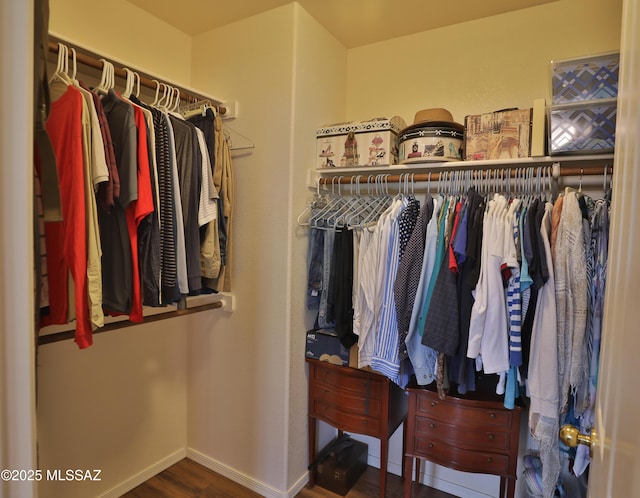 5200 E Calle Vista De Colores, Tucson, AZ 85711 - walk in closet with wood finished floors