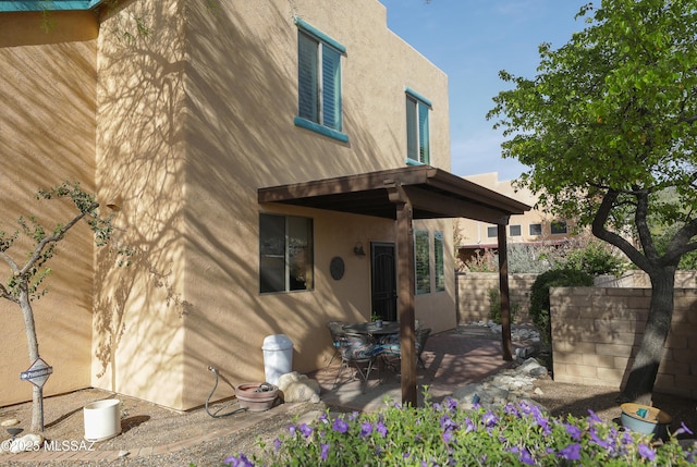 5200 E Calle Vista De Colores, Tucson, AZ 85711 - entrance to property featuring stucco siding and a patio area