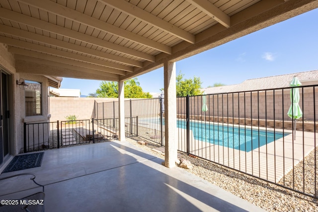 10532 E Malta St, Tucson, AZ 85747 - view of pool with a patio area and a fenced backyard