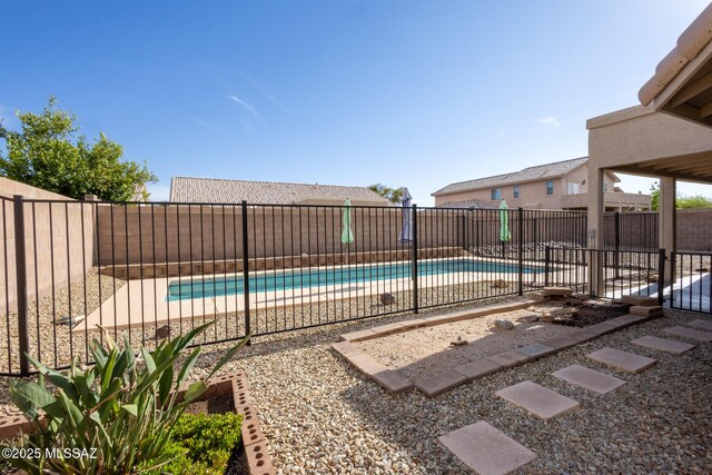 10532 E Malta St, Tucson, AZ 85747 - view of pool with a fenced backyard and a patio