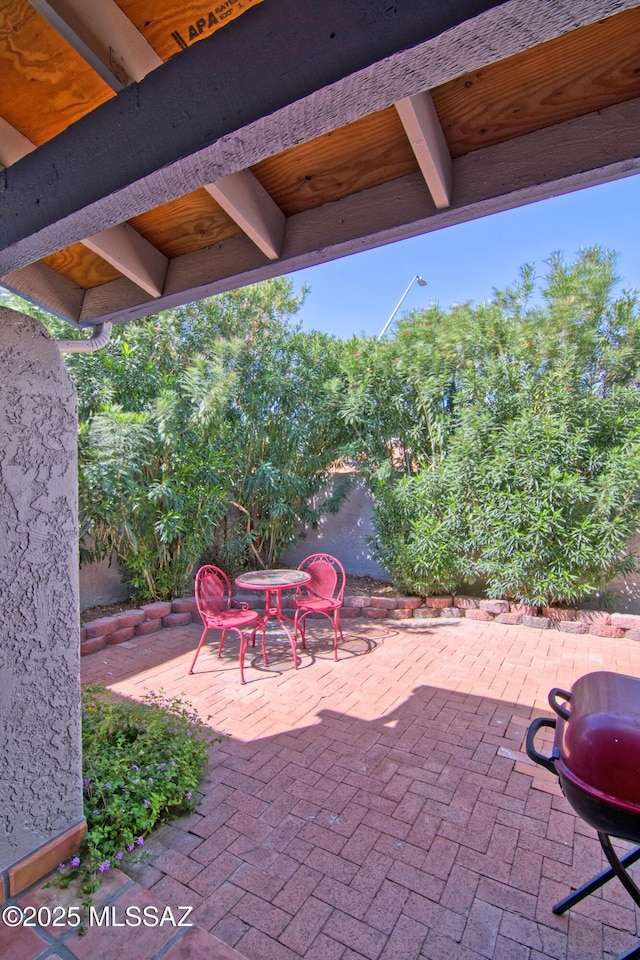 view of patio / terrace featuring grilling area