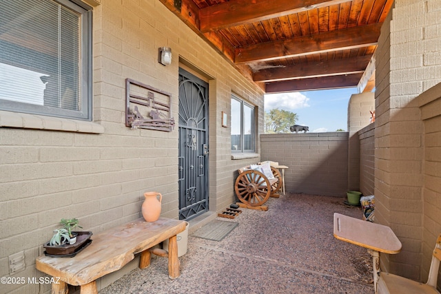 view of patio with fence