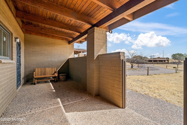 view of patio with fence