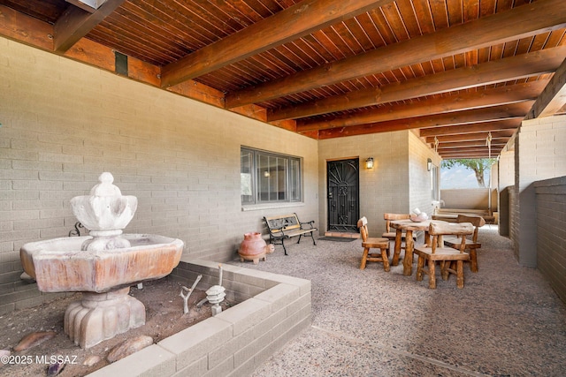 view of patio / terrace featuring outdoor dining area