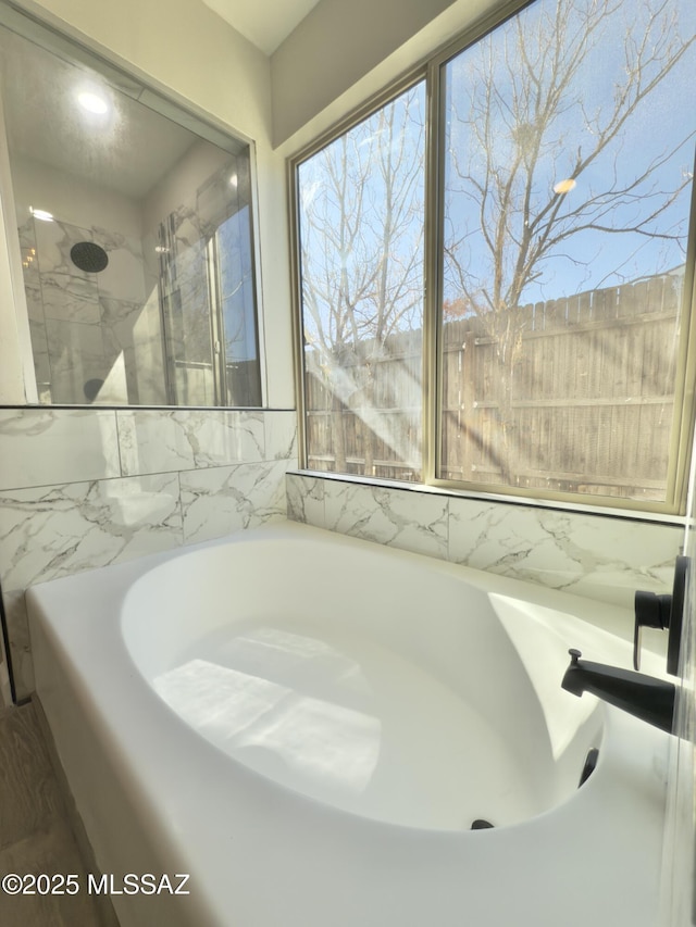 3438 Avenida Del Pueblo, Tucson, AZ 85746 - full bath featuring walk in shower and a tub to relax in