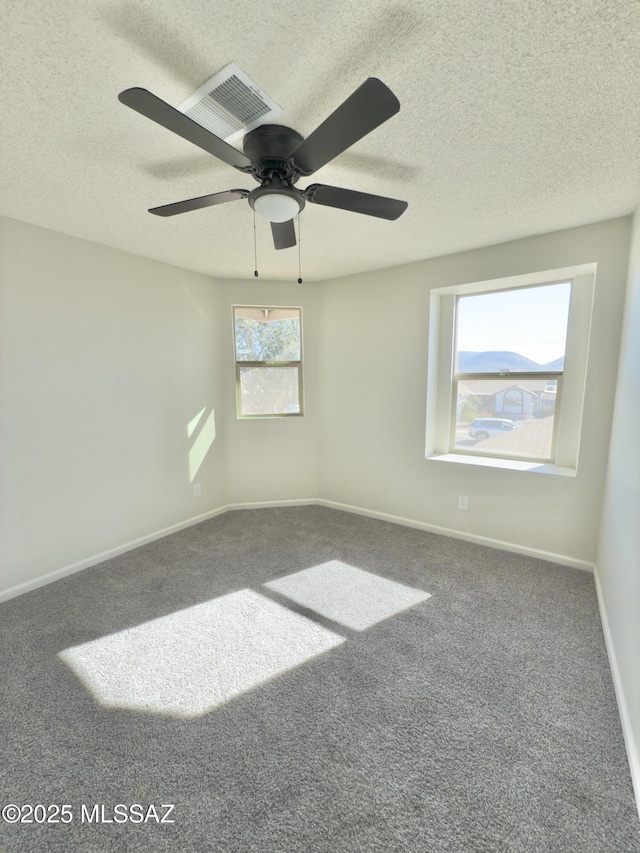 3438 Avenida Del Pueblo, Tucson, AZ 85746 - carpeted empty room with baseboards, a textured ceiling, and ceiling fan