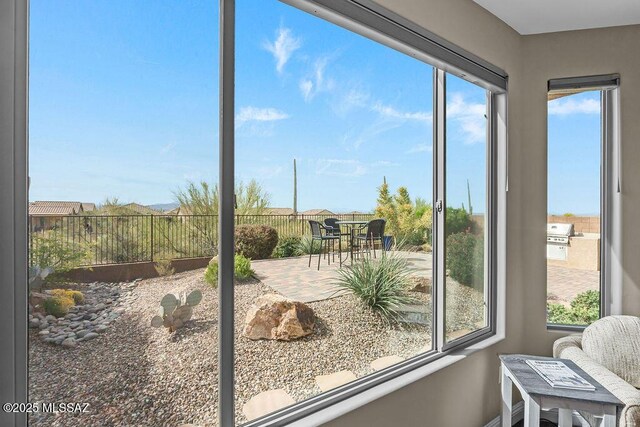 view of sunroom