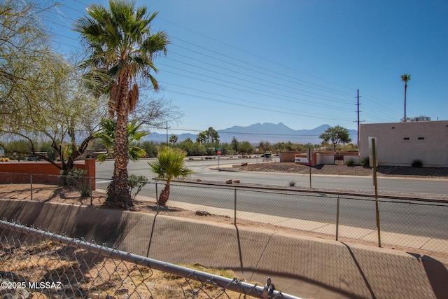view of road with a mountain view