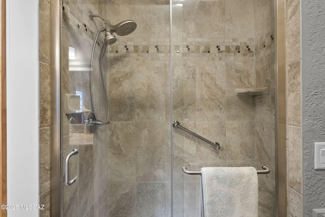 details with a shower stall