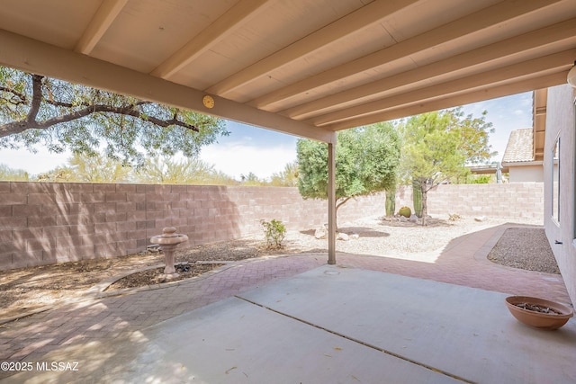 view of patio / terrace featuring a fenced backyard