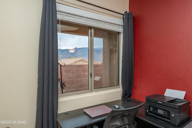 61080 Halter Pl, Saddlebrooke, AZ 85739 - room details with a mountain view and a textured wall