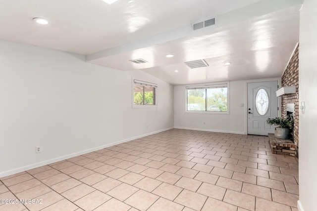 5914 E Beverly St, Tucson, AZ 85711 - entrance foyer featuring recessed lighting, baseboards, visible vents, and lofted ceiling