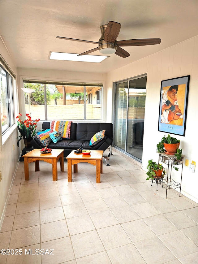 341 W Rio-Santa Cruz, Green Valley, AZ 85614 - sunroom with ceiling fan and an outdoor hangout area