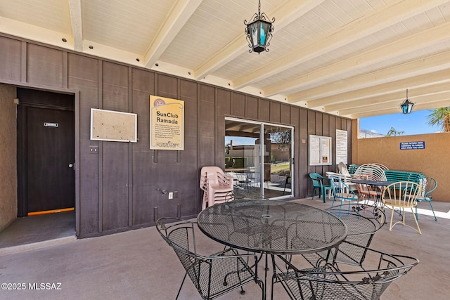 view of patio / terrace featuring outdoor dining area