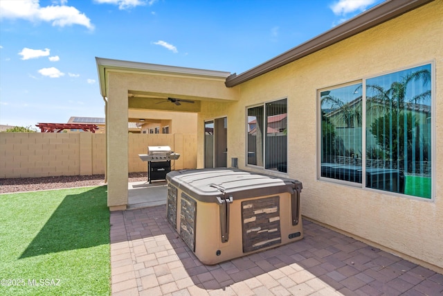 33743 S Ballad Dr, Red Rock, AZ 85145 - view of patio / terrace featuring fence and a grill