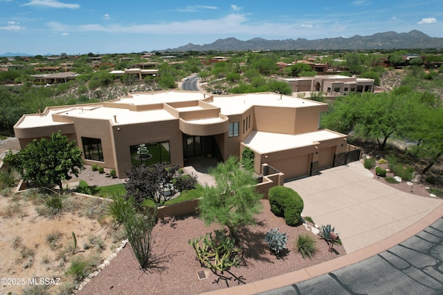 aerial view featuring a mountain view