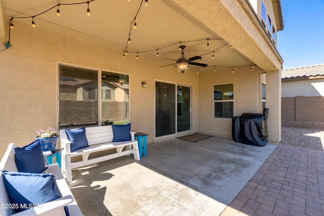 view of patio / terrace with fence