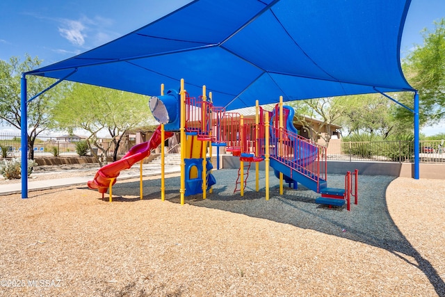 community playground with fence