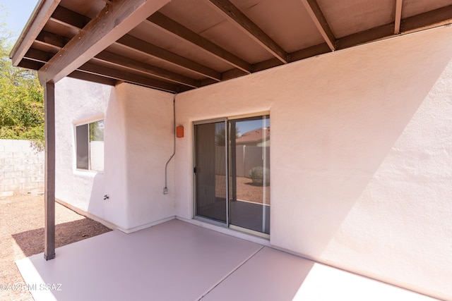 view of patio with fence