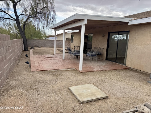 view of patio / terrace with a fenced backyard