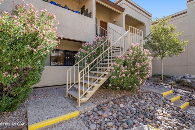 exterior space with stairs