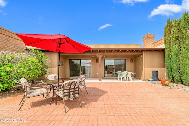 view of patio featuring outdoor dining space