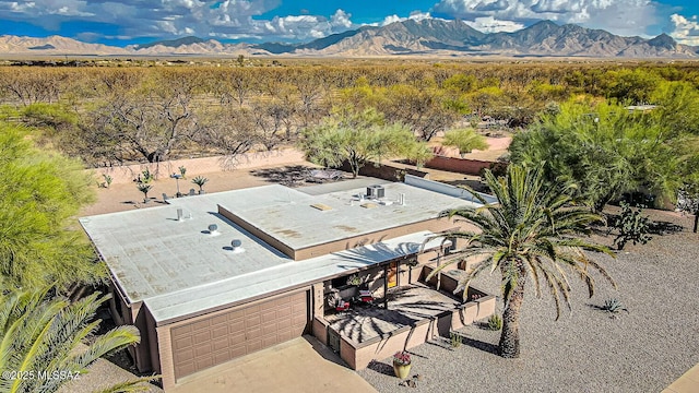 aerial view featuring a mountain view