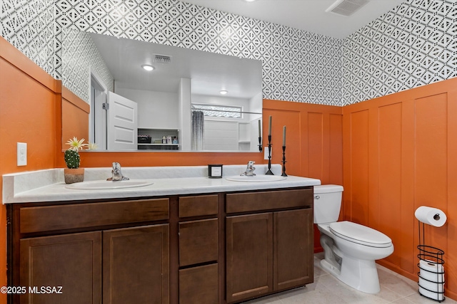 22082 E Thunderhead Dr, Red Rock, AZ 85145 - full bathroom featuring a sink, toilet, and visible vents