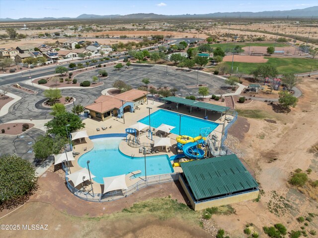 22082 E Thunderhead Dr, Red Rock, AZ 85145 - birds eye view of property featuring view of desert and a mountain view
