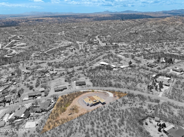 bird's eye view featuring a mountain view