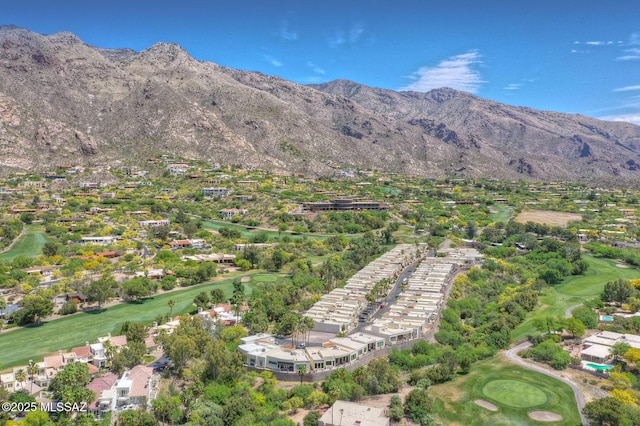 mountain view featuring a residential view and golf course view