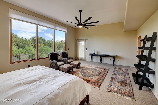 carpeted bedroom with baseboards
