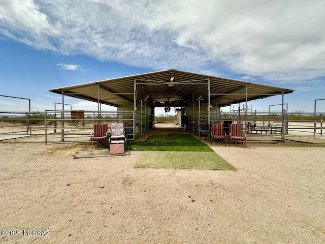 view of horse barn