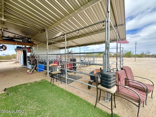 exterior space featuring an outbuilding and an exterior structure