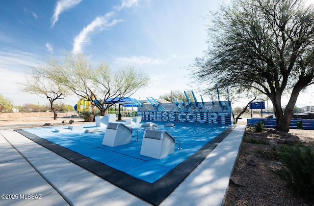view of pool featuring a patio area and a pool