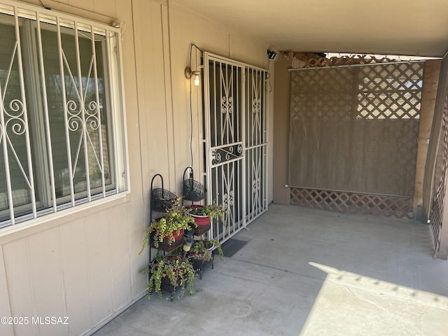 view of doorway to property