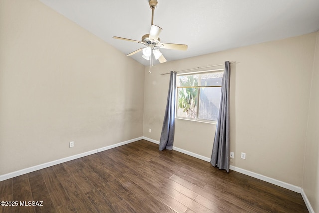 3625 N Avenida Albor, Tucson, AZ 85745 - unfurnished room featuring a ceiling fan, wood finished floors, and baseboards