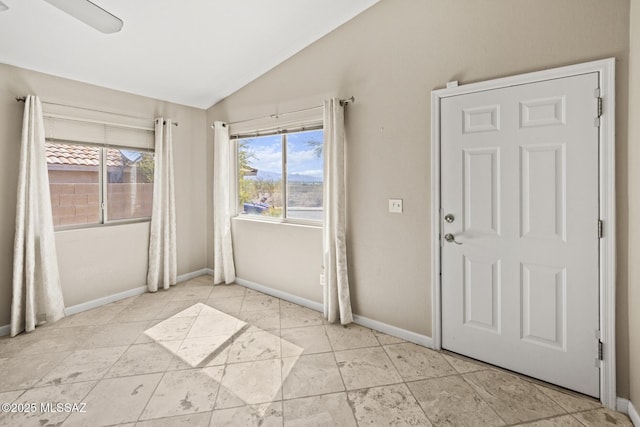 3625 N Avenida Albor, Tucson, AZ 85745 - foyer featuring vaulted ceiling and baseboards