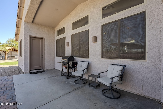 view of patio with grilling area