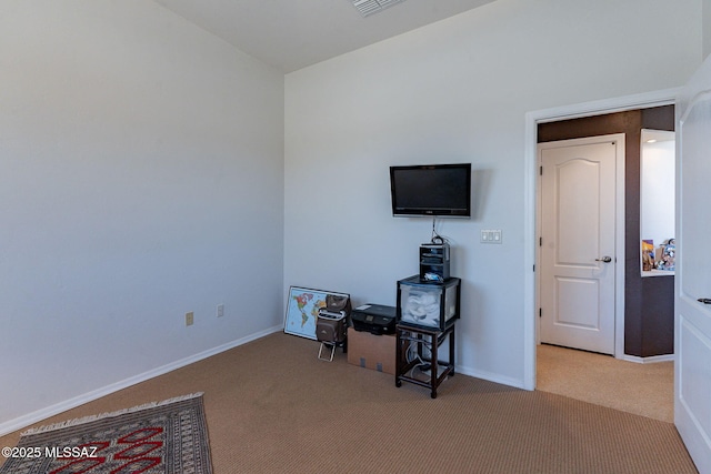 interior space with visible vents and baseboards