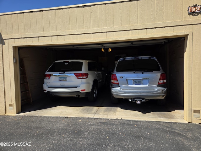 garage with visible vents