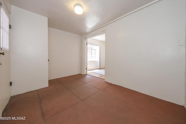 view of spare room