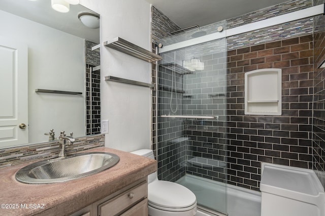 3737 E Pima St, Tucson, AZ 85716 - bathroom with vanity, a tile shower, and toilet